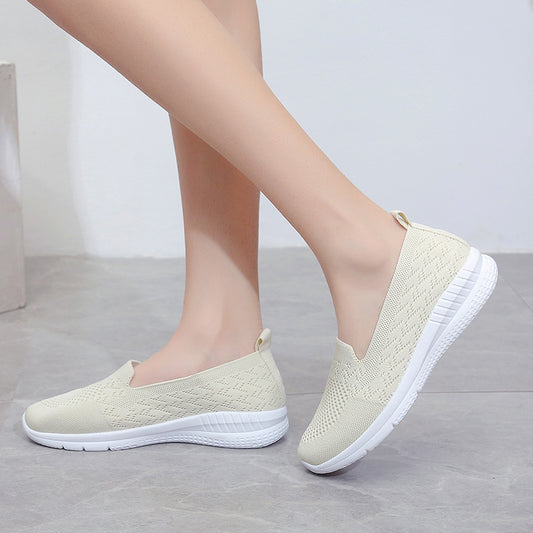 2022 New Women Vulcanized Shoes Knitting Sock Women's Sneakers Slip On Shoes Woman Lightweight Flat Women's Loafers Shoes
